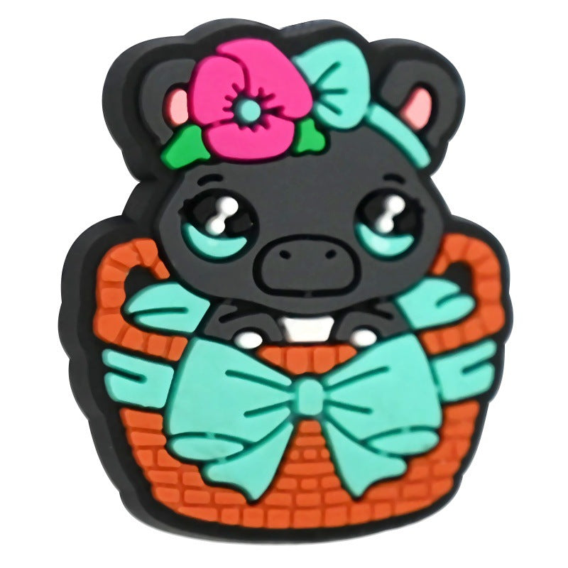 Wholesale Random 100pcs/pack Cute Cat Series DIY Beaded Charcoal